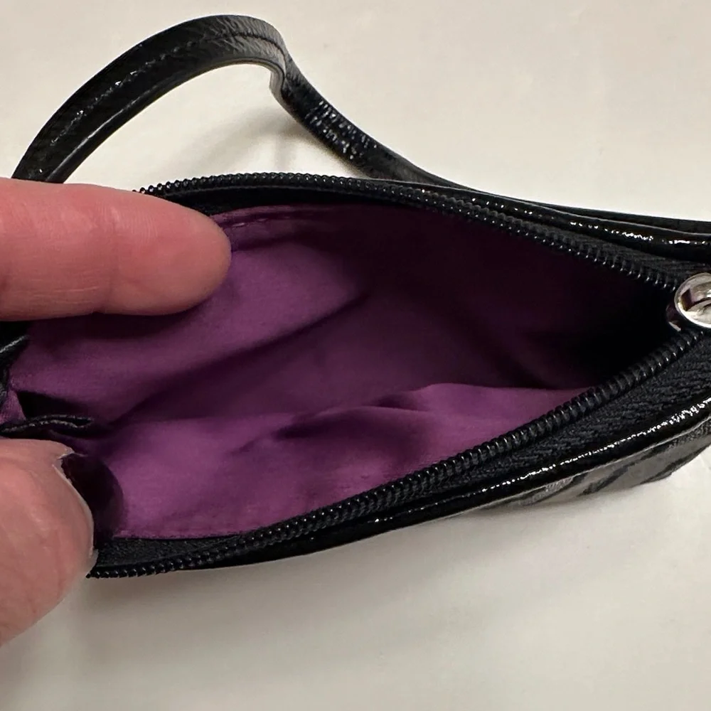 Coach Black and Silver Zebra Pattern Wristlet - Picture 5 of 7